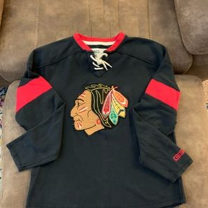 Blackhawks lace up sweater By CCM